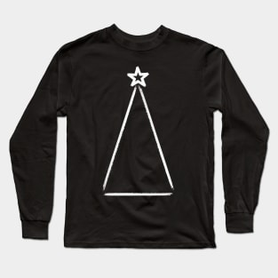 Merry Christmas tree minimal Long Sleeve T-Shirt